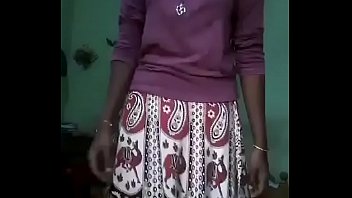 Little tamil girl striping dress selfi video